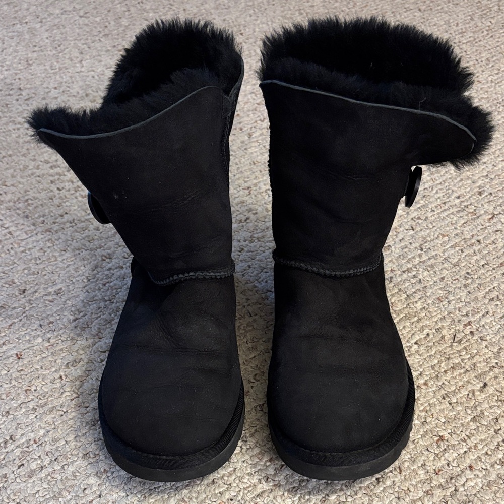 UGG Black Suede Winter Boots